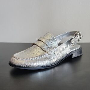 Dolce Vita Silver Flats with Strap Detail